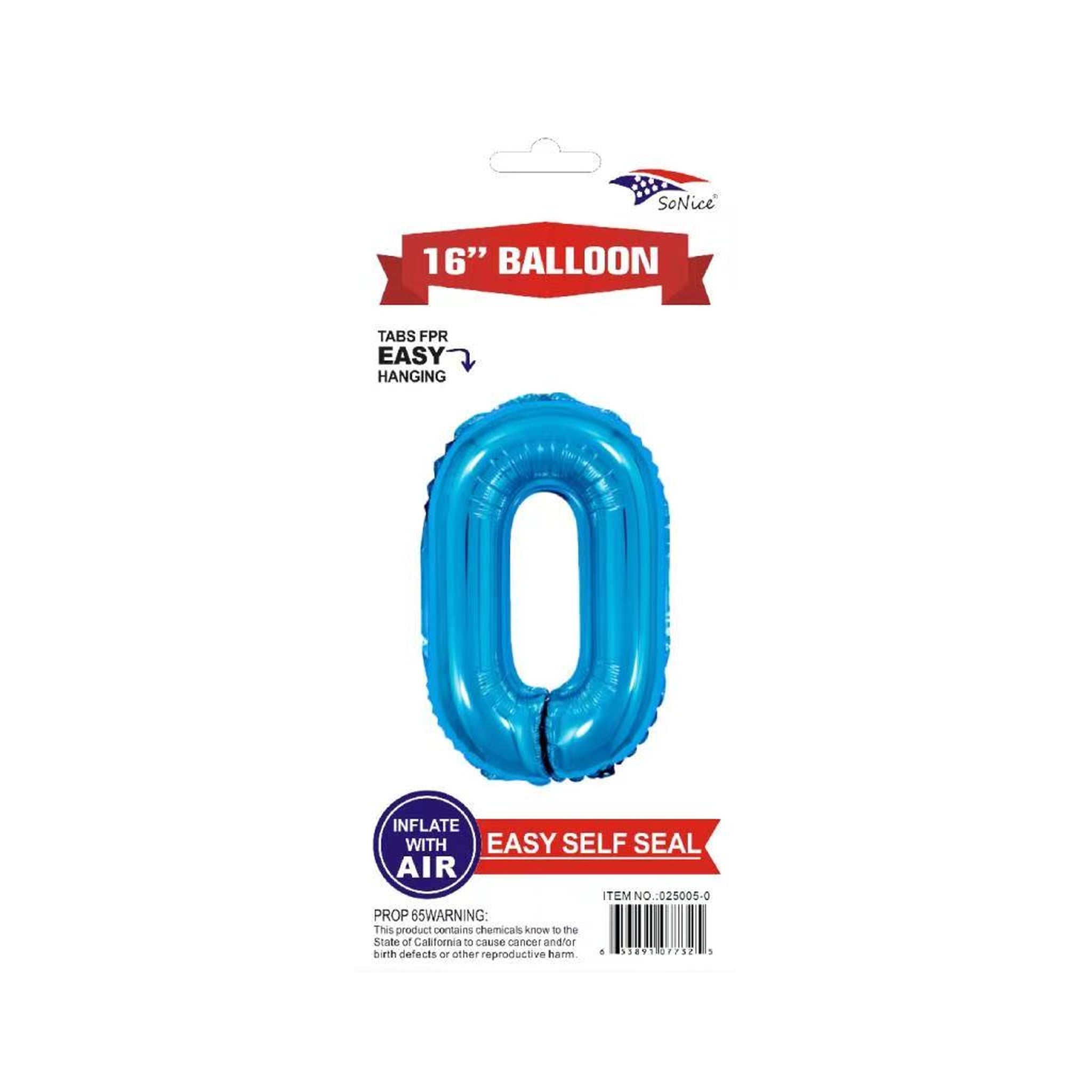 16" Foil Balloon Blue #0.
